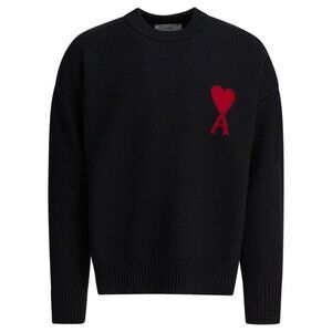 Ami Paris Ami De Coeur Crewneck Sweater In Wool Tag Size L Men